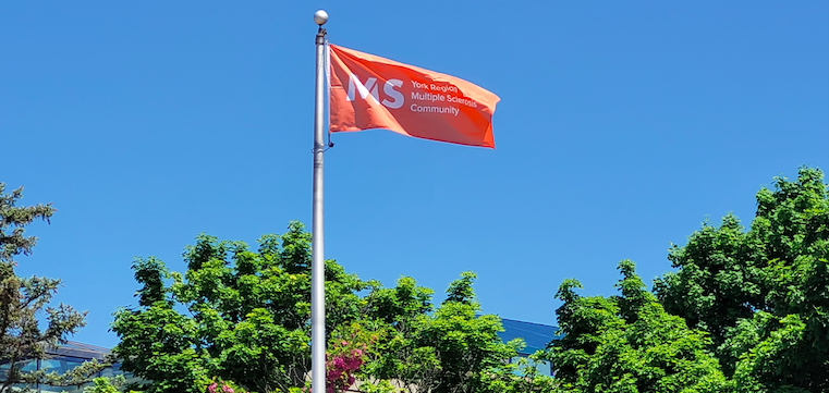 Raising our MY MS FAMILY Flag at the City of Markham to build MS Awareness 12th year of doing so