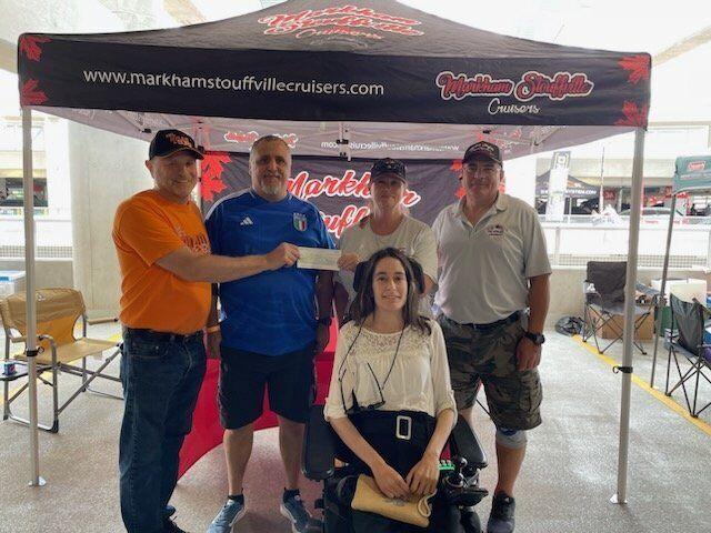 Members of My MS Family at MS Road to a Cure, a charity car show at Bloomington GO Station