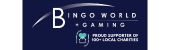 Bingo World Logo Blue Background