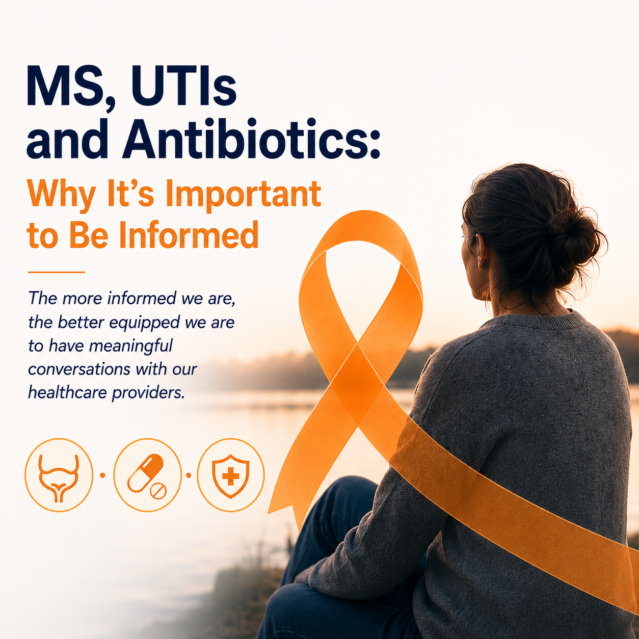 MS, UTIs and Antibiotics Person living with multiple sclerosis learning about UTI antibiotics and potential side effects